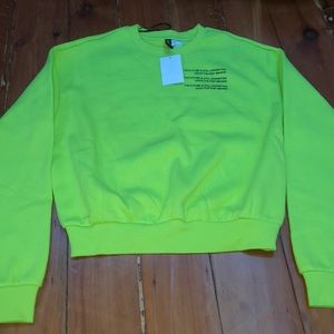 neon green long sleeve top